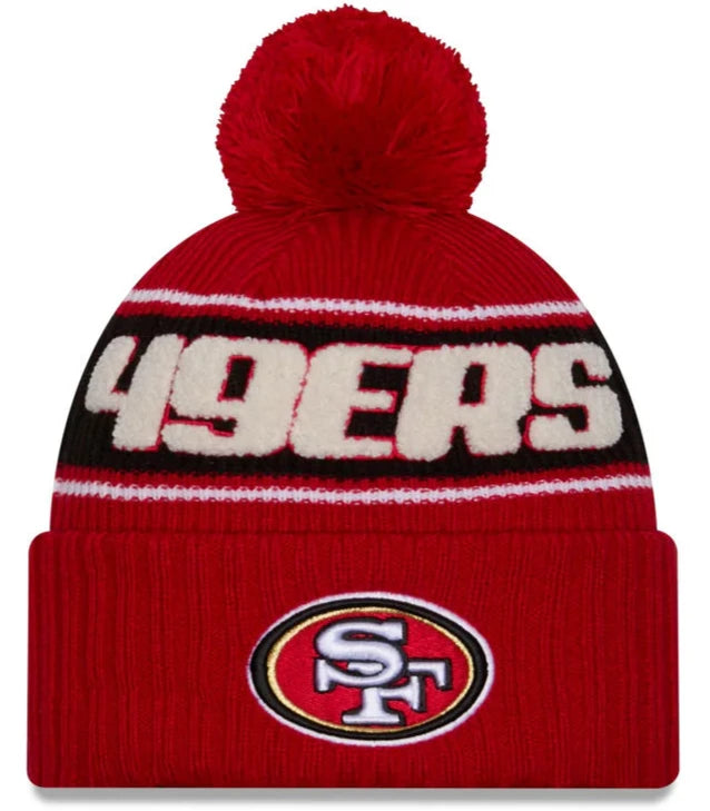 New Era San Franciso 49ers Cold Weather Spory Pom Knit Beanie