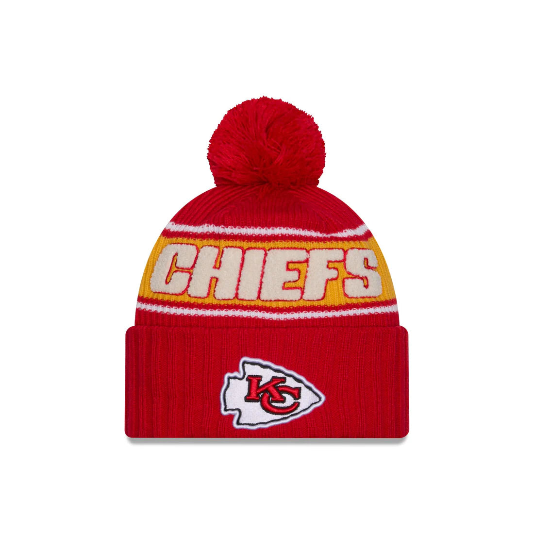 New Era Kansas City Chiefs Cold Weather Sport Pom Knit