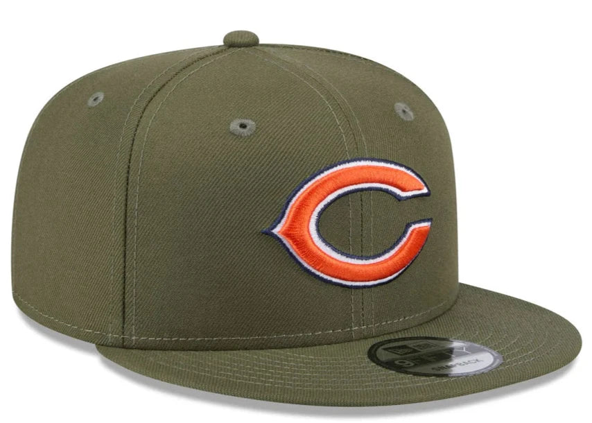 New Era Men's Chicago Bears 9FIFTY Snapback Hat-Olive Green