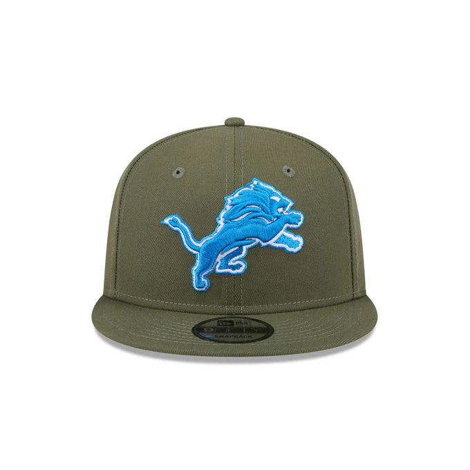 New Era Men's Detroit Lions 9FIFTY Snapback Hat-Olive Green