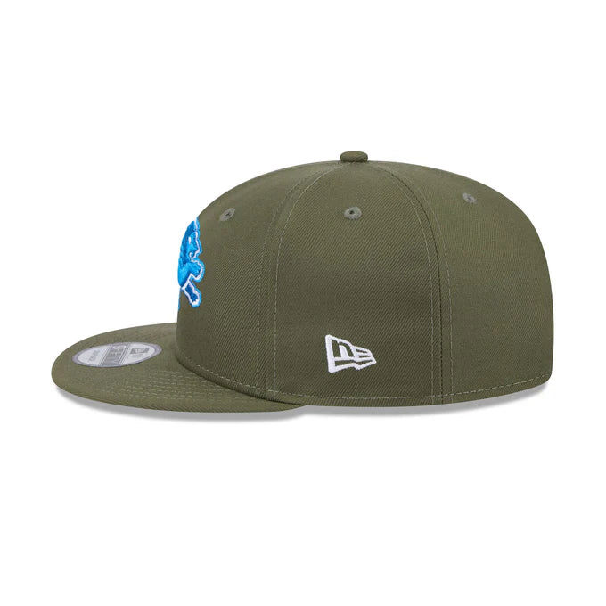 New Era Men's Detroit Lions 9FIFTY Snapback Hat-Olive Green