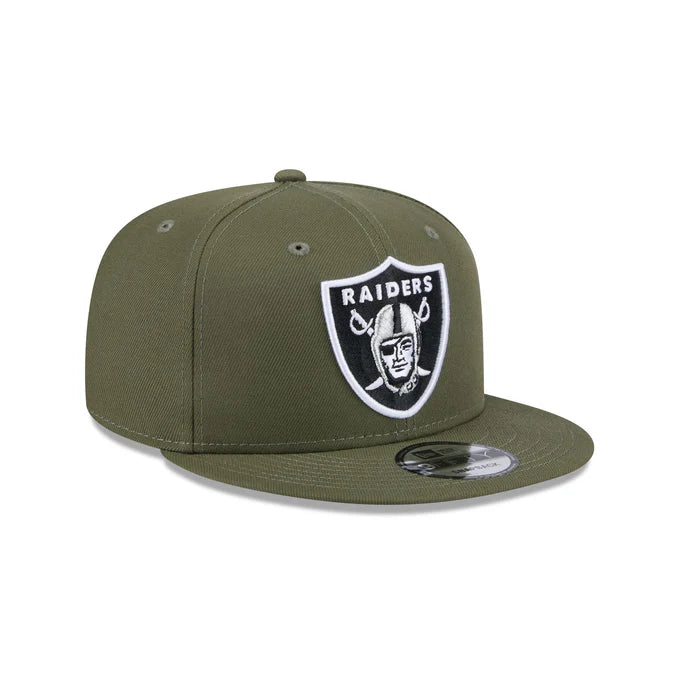 New Era Men's Las Vegas Raiders 9FIFTY Snapback Hat-Olive Green