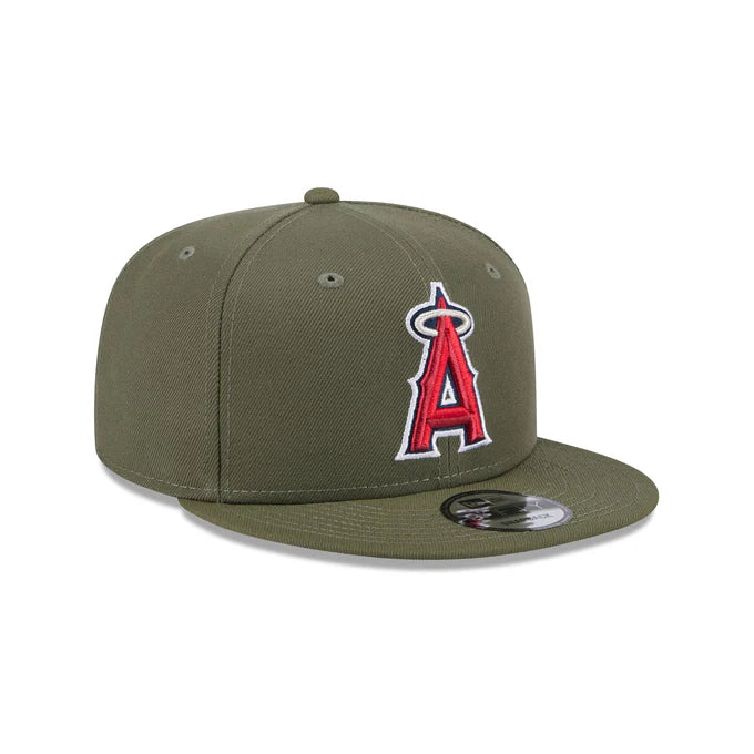 New Era Los Angeles Angels 9FIFTY Snapback Hat- Olive Green