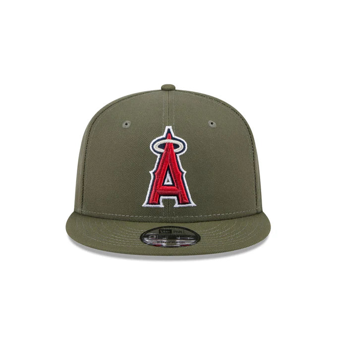 New Era Los Angeles Angels 9FIFTY Snapback Hat- Olive Green