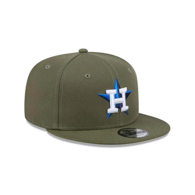 New Era Houston Astros  9FIFTY Snapback Hat- Olive Green