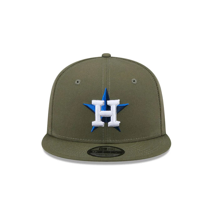 New Era Houston Astros  9FIFTY Snapback Hat- Olive Green