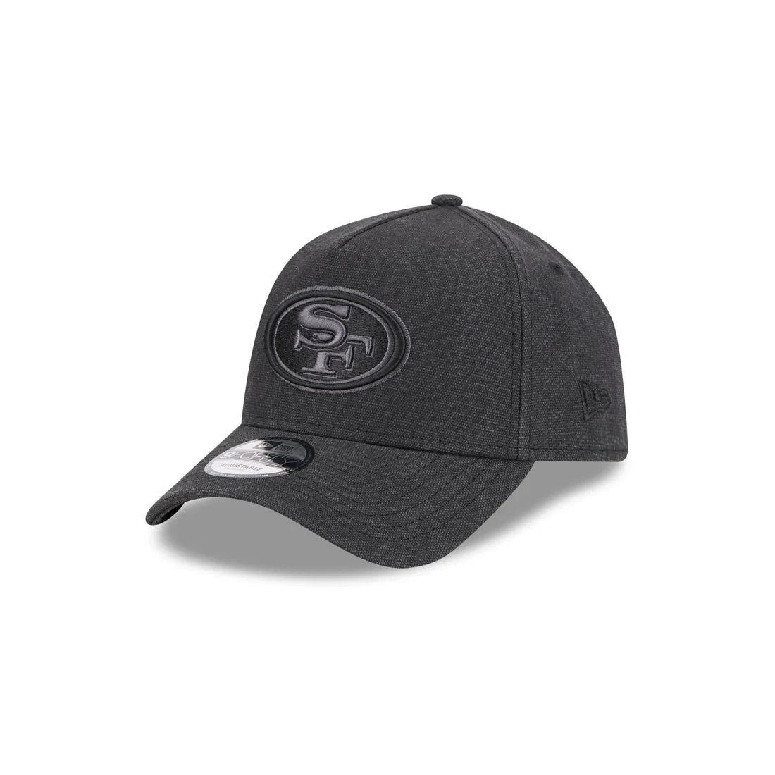 New Era San Francisco 49ers Logo Essentials A Frame 9FORTY Adjustable Hat-Charcoal Black