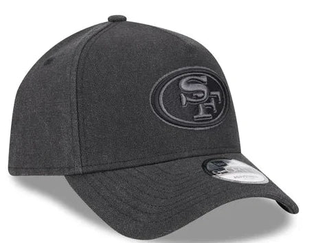 New Era San Francisco 49ers Logo Essentials A Frame 9FORTY Adjustable Hat-Charcoal Black