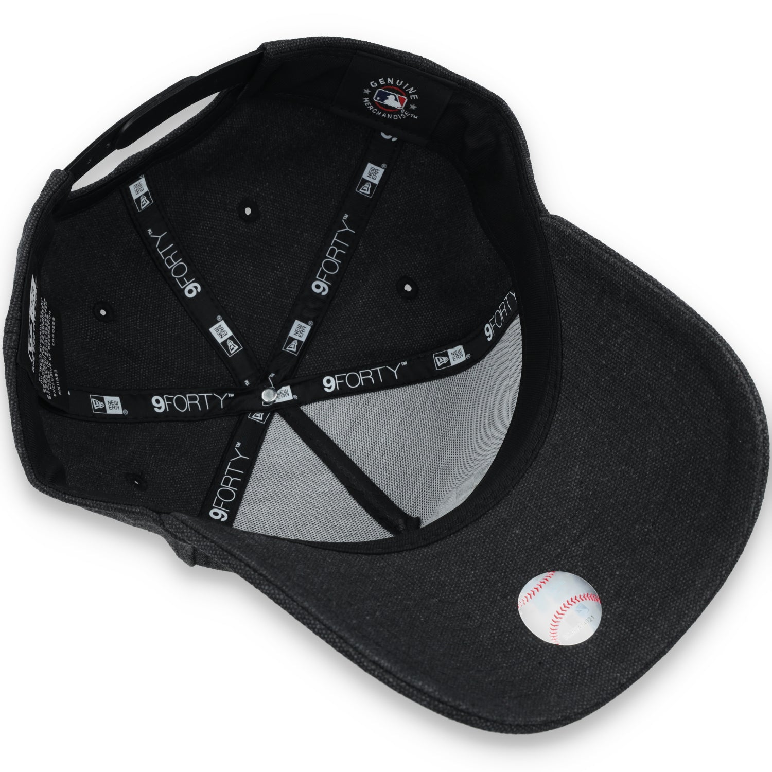 New Era Los Angeles Dodgers Logo Essentials A Frame 9FORTY Adjustable Hat-Charcoal Black