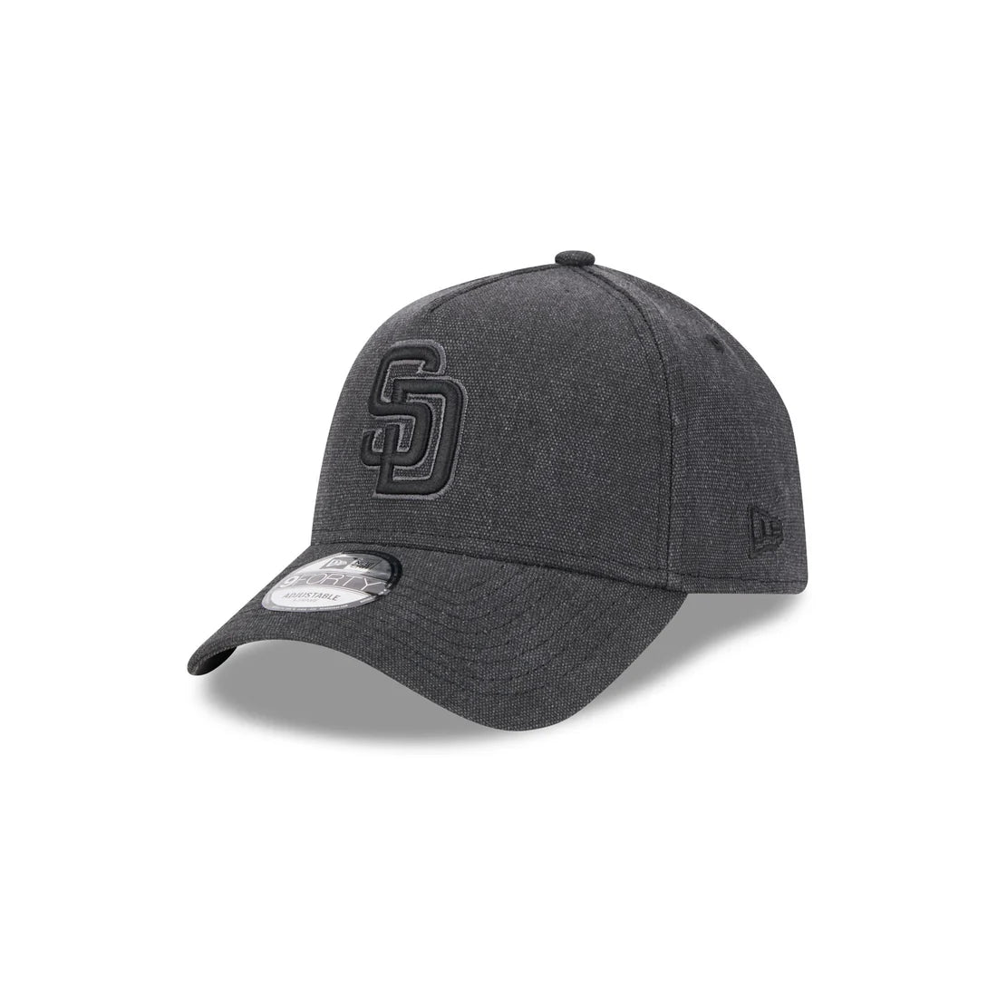 New Era San Diego Padres Logo Essentials A Frame 9FORTY Adjustable Hat-Charcoal Black