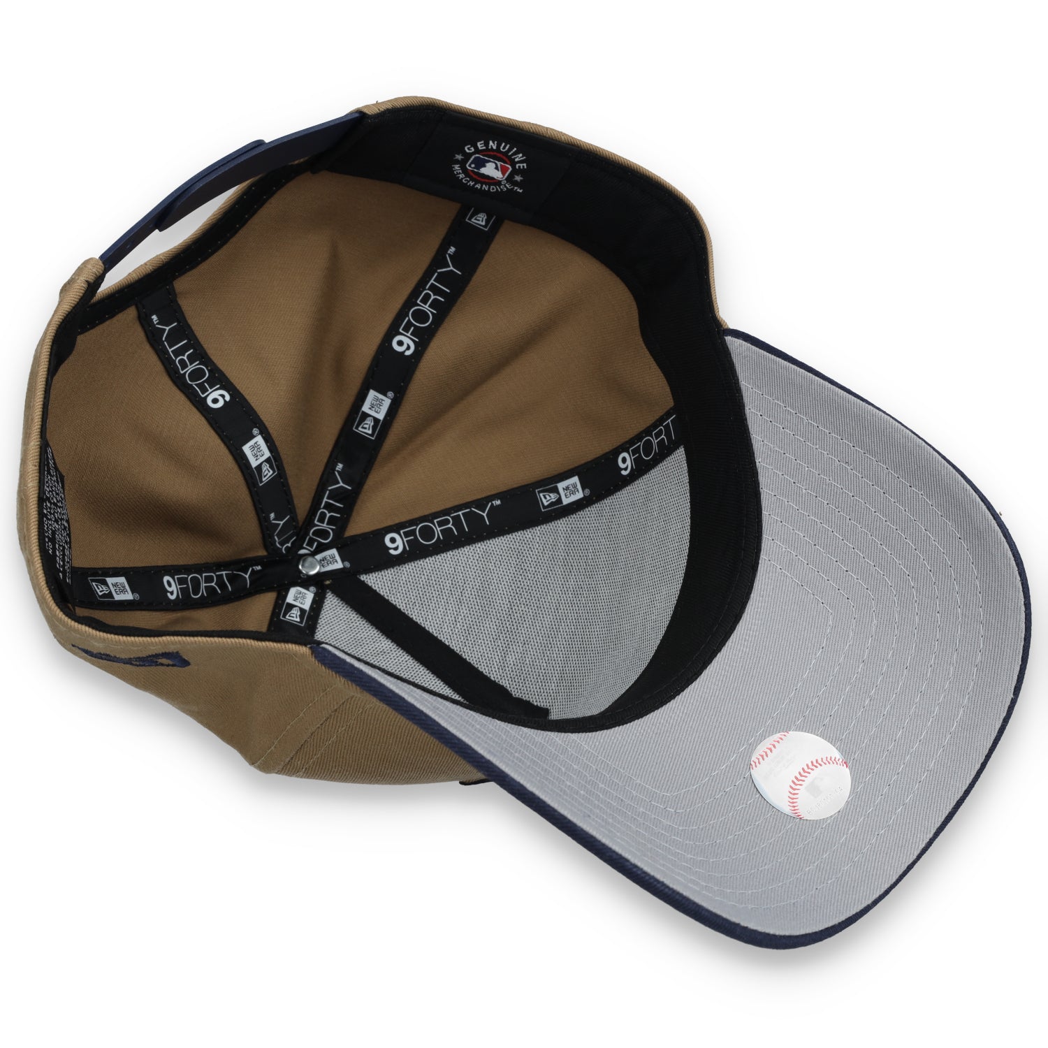 New Era Los Angeles Dodgers A Frame 9FORTY Adjustable Hat-Khaki/Navy