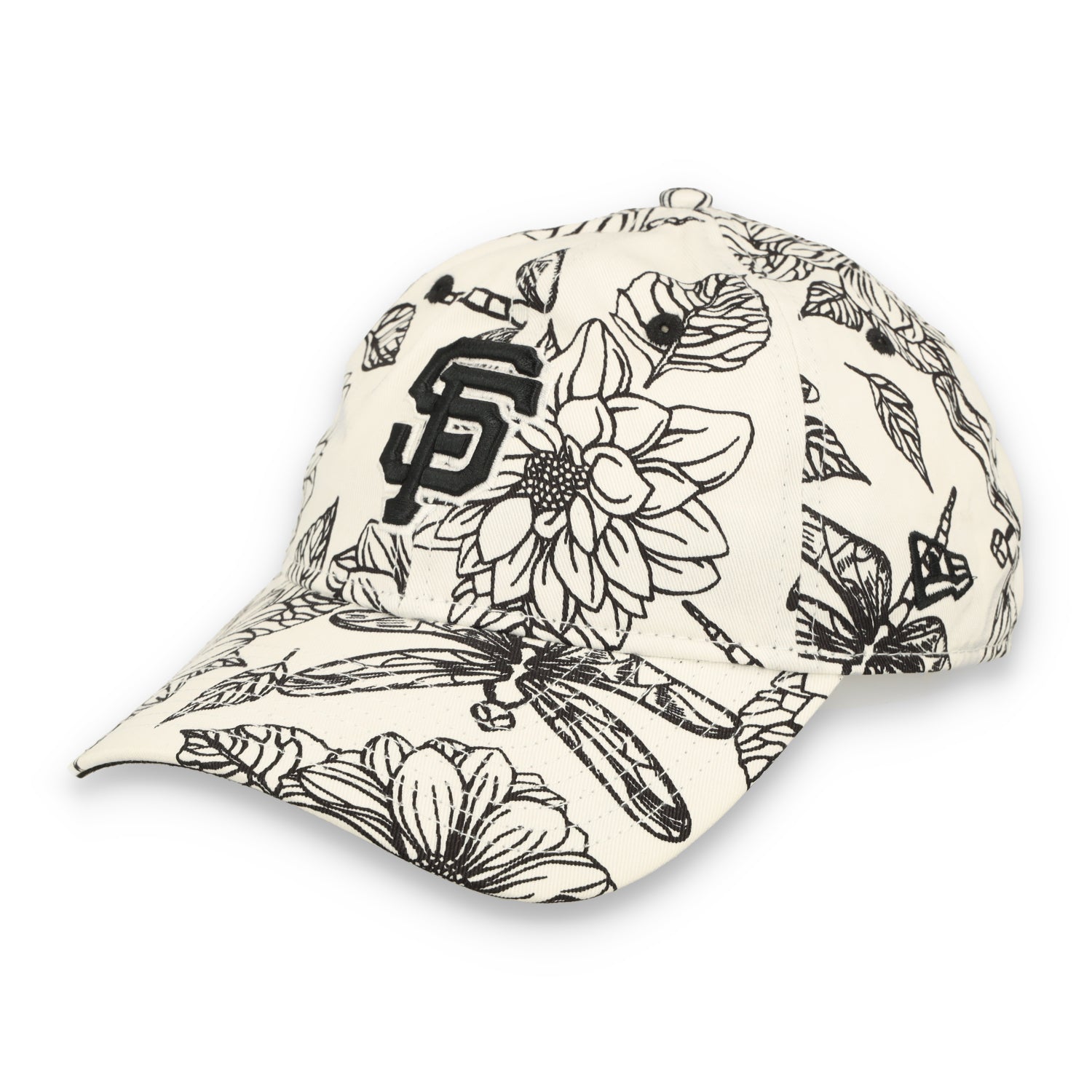 New Era Women's San Francisco Giants Floral 9TWENTY Adjustable Hat-White/Black