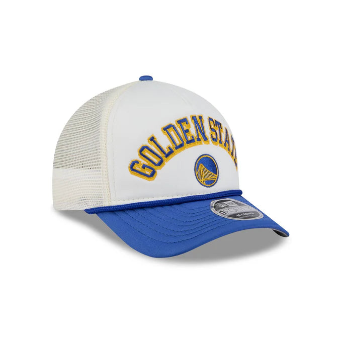 New Era Golden State Warriors Chrome Arch M-Crown 9FORTY Adjustable Snapback Hat