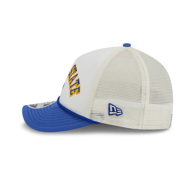 New Era Golden State Warriors Chrome Arch M-Crown 9FORTY Adjustable Snapback Hat