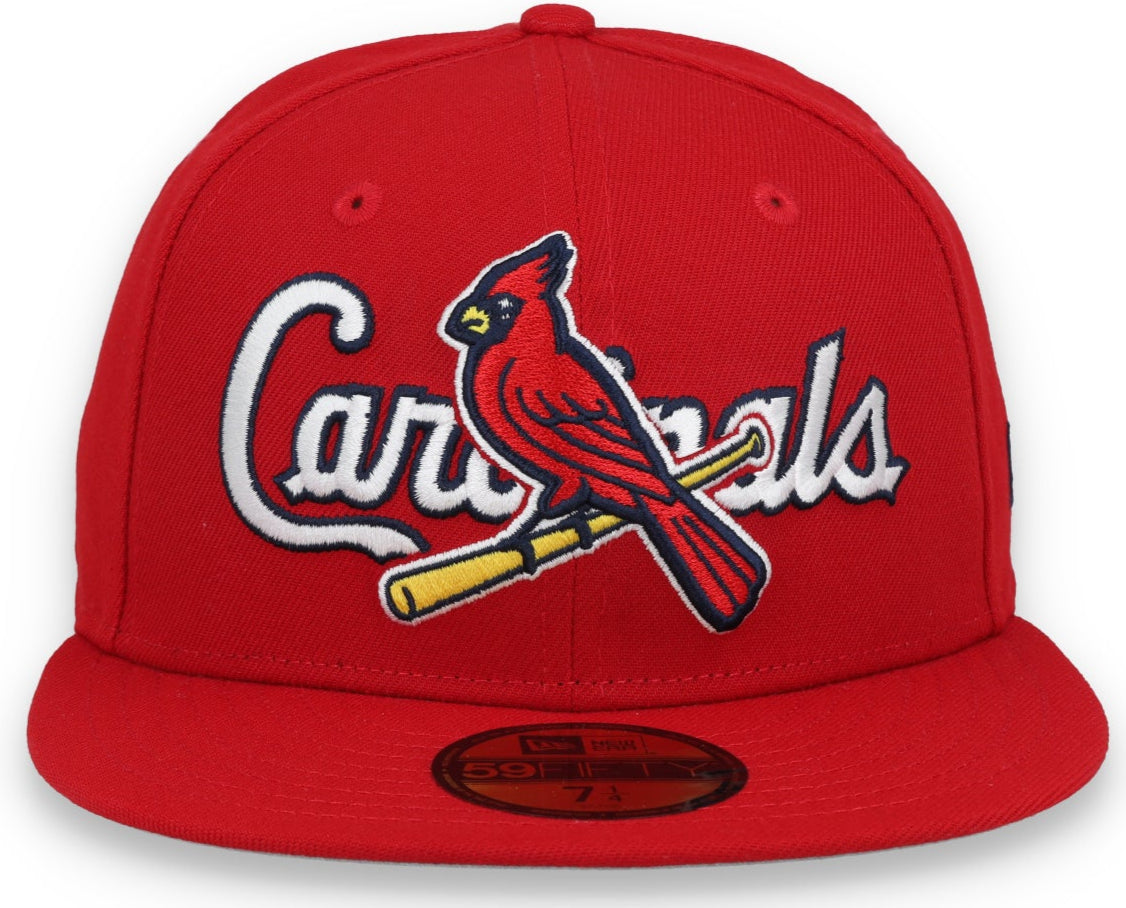 New Era St. Louis Cardinals Overlap 59FIFTY Fitted Hat-Red