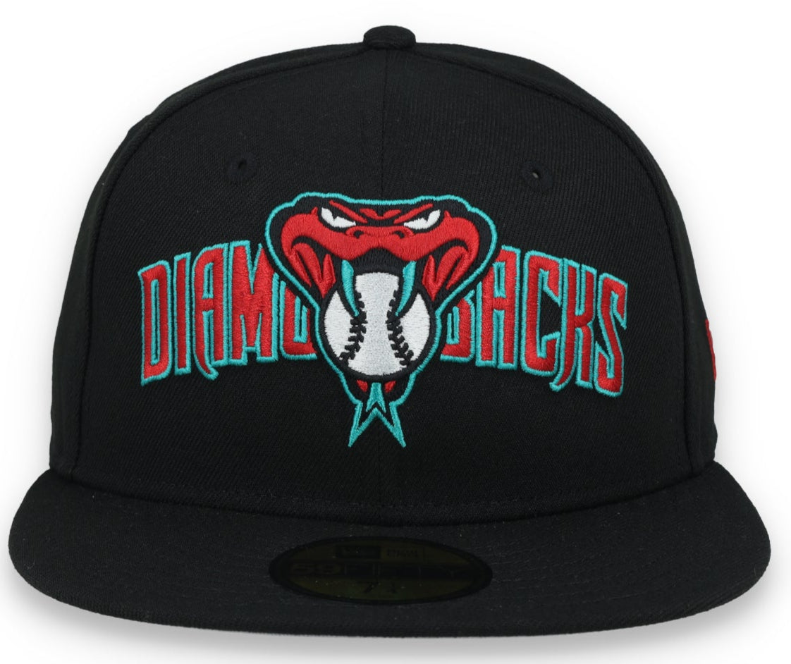 New Era Arizona Diamondbacks Overlap 59FIFTY Fitted Hat-Black