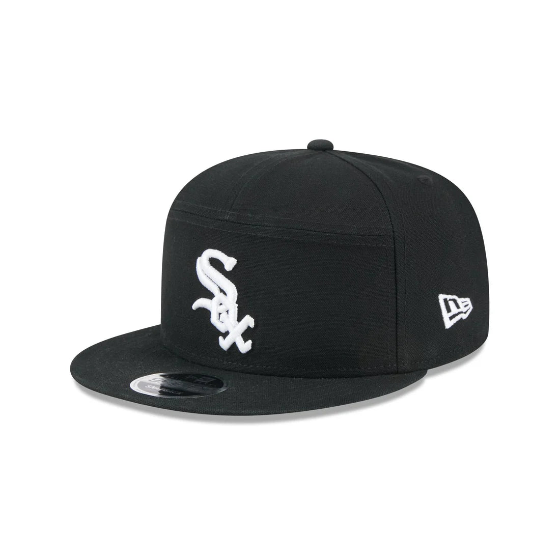 New Era Chicago White Sox Cotton Canvas 9FIFTY Split Panel Trucker Hat