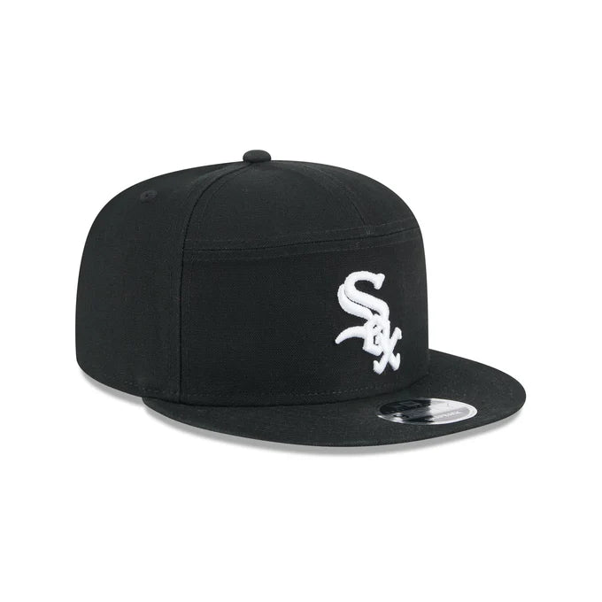 New Era Chicago White Sox Cotton Canvas 9FIFTY Split Panel Trucker Hat