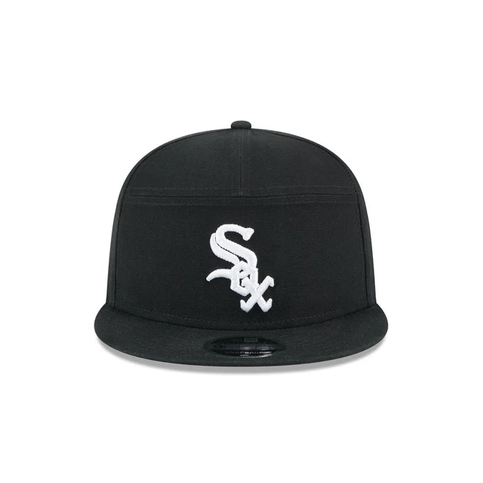 New Era Chicago White Sox Cotton Canvas 9FIFTY Split Panel Trucker Hat