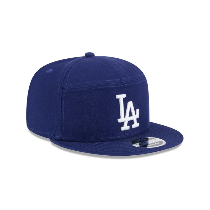 New Era Los Angeles Dodgers Cotton Canvas 9FIFTY Split Panel Trucker Hat