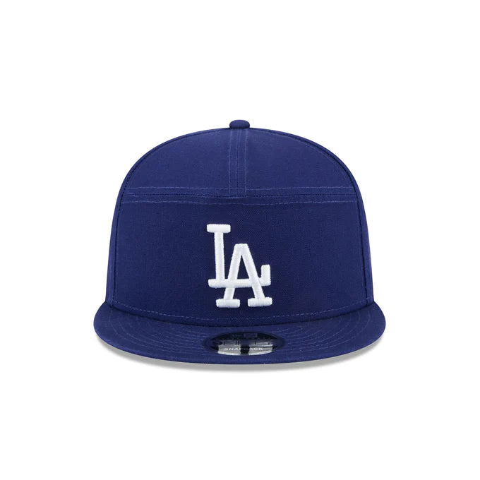 New Era Los Angeles Dodgers Cotton Canvas 9FIFTY Split Panel Trucker Hat