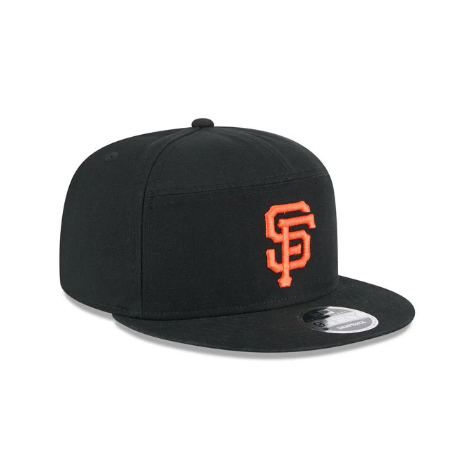 New Era San Francisco Giants Cotton Canvas 9FIFTY Split Panel Trucker Hat