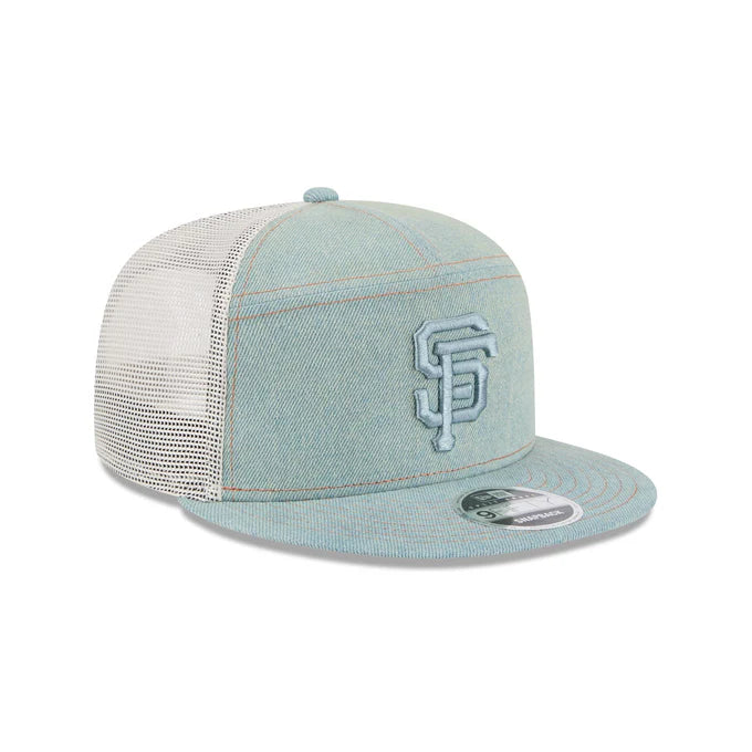 New Era San Francisco Giants Denim 9FIFTY Split Panel Trucker