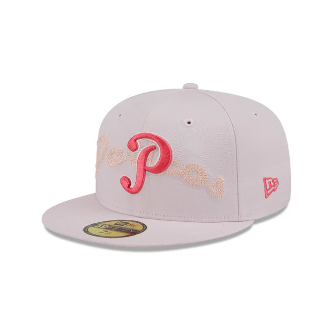 New Era Pericos De Puebla Wordmark 59FIFTY Fitted Hat-Pink