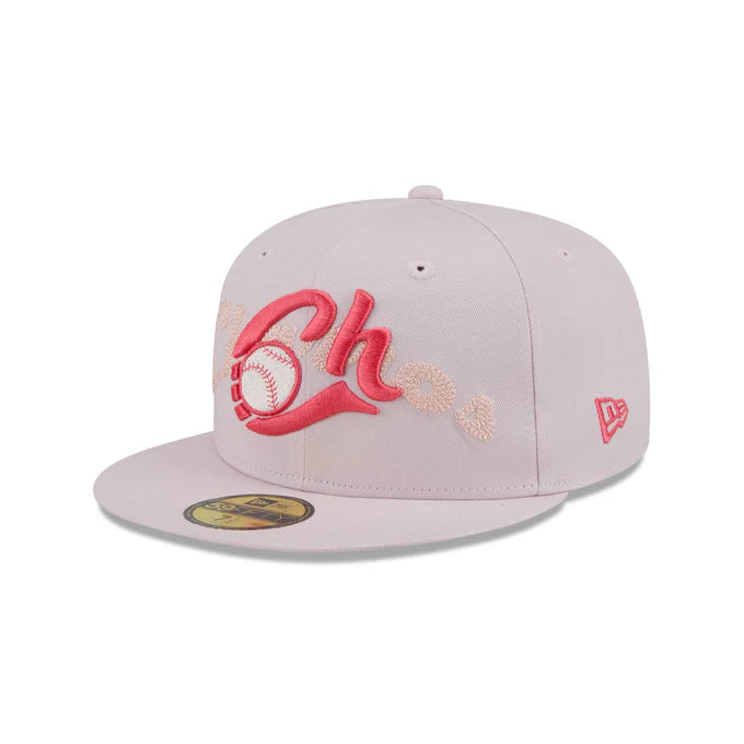 New Era Charros De Jalisco Stacked Wordmark 59FIFTY Fitted Hat-Pink