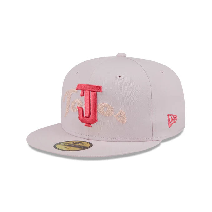 New Era Toros De Tijuana Stacked Wordmark 59FIFTY Fitted Hat-Pink