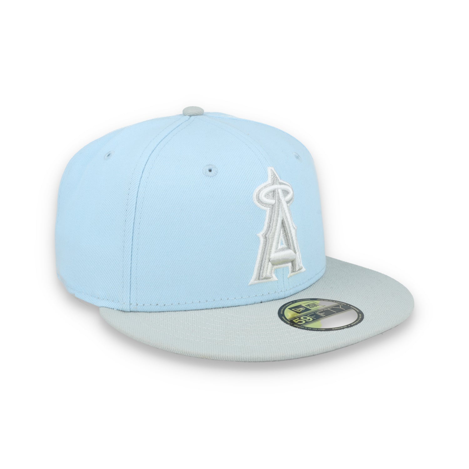 New Era Los Angeles Angels 2-Tone Color Pack 59FIFTY Fitted Hat-Light Blue/Gray
