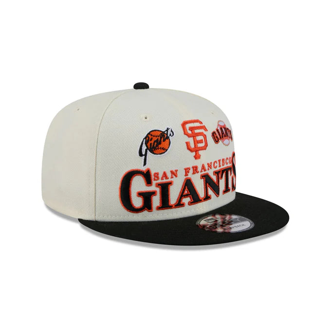 New Era San Francisco Giants Multi Logo Archive 9FIFTY Snapback Hat - Cream