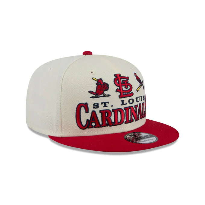 New Era St. Louis Cardinals Multi Logo Archive 9FIFTY Snapback Hat - Cream