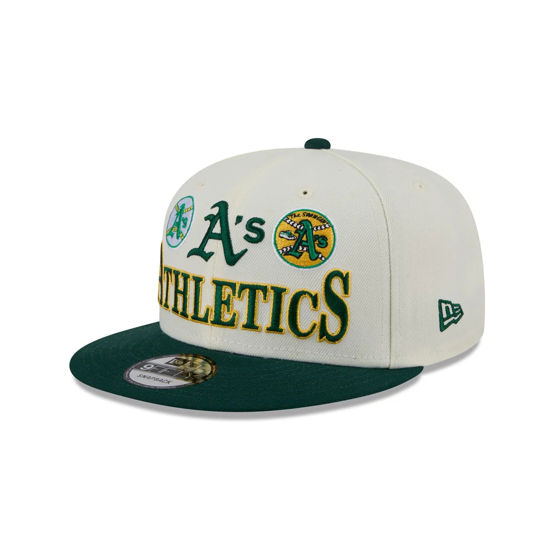 New Era Oakland Athletics Multi Logo Archive 9FIFTY Snapback Hat - Cream