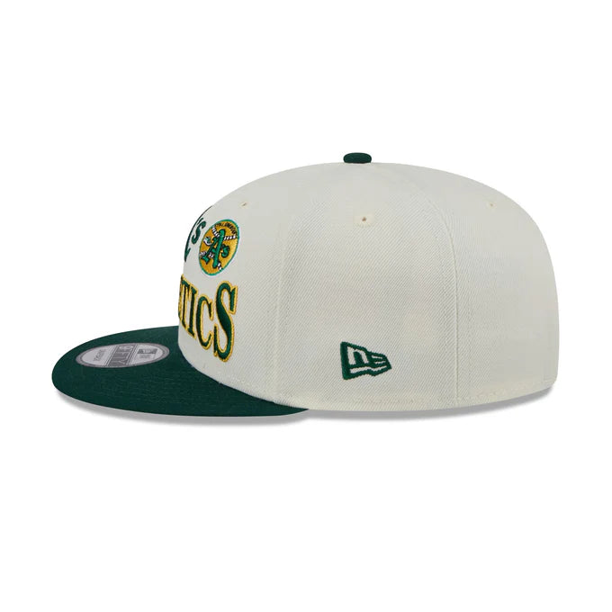 New Era Oakland Athletics Multi Logo Archive 9FIFTY Snapback Hat - Cream