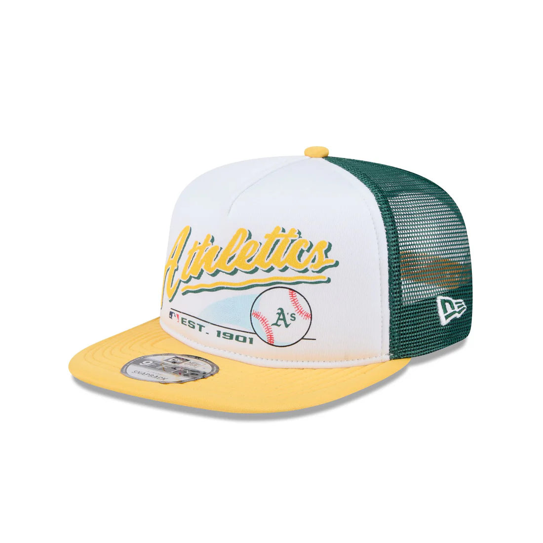 New Era Oakland Athletics Retro Script 9FIFTY A-Frame Snapback Trucker