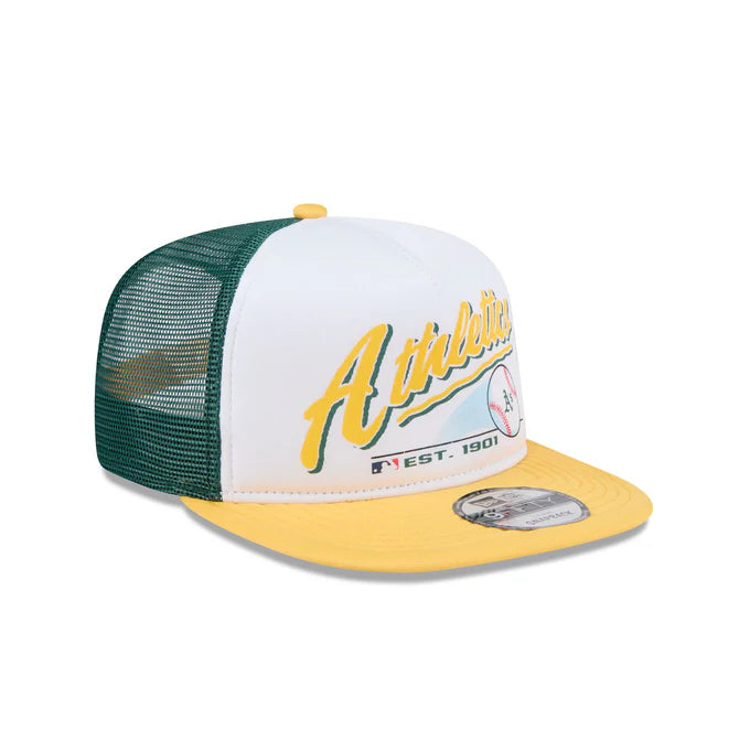 New Era Oakland Athletics Retro Script 9FIFTY A-Frame Snapback Trucker