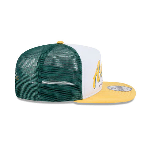 New Era Oakland Athletics Retro Script 9FIFTY A-Frame Snapback Trucker