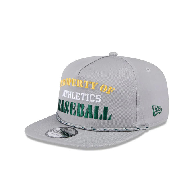 New Era Oakland Athletics Vintage Gray Rope Golfer Snapback Hat-Gray