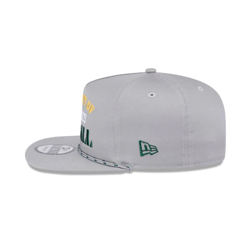 New Era Oakland Athletics Vintage Gray Rope Golfer Snapback Hat-Gray