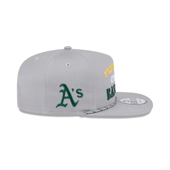 New Era Oakland Athletics Vintage Gray Rope Golfer Snapback Hat-Gray