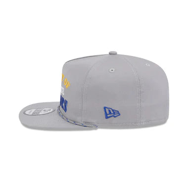 New Era Golden State Warriors Vintage Gray Rope Golfer Snapback Hat-Gray