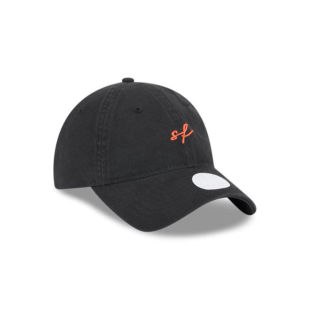 New Era Women's San Francisco Giants Script 9TWENTY Adjustable Hat-Black/Orange
