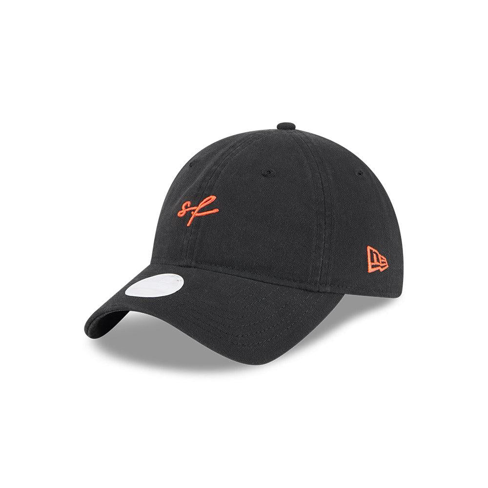 New Era Women's San Francisco Giants Script 9TWENTY Adjustable Hat-Black/Orange