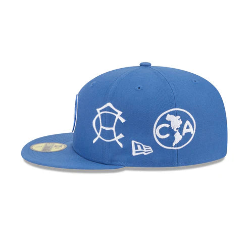 New Era Club America All Leagues 59FIFTY Fitted Hat- Indigo