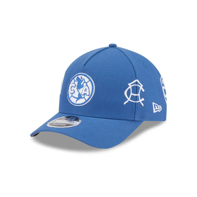 New Era Club America All League 9FORTY M-Crown  A-Frame Adjustable Hat-Indigo