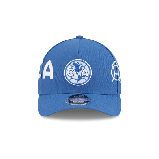 New Era Club America All League 9FORTY M-Crown  A-Frame Adjustable Hat-Indigo