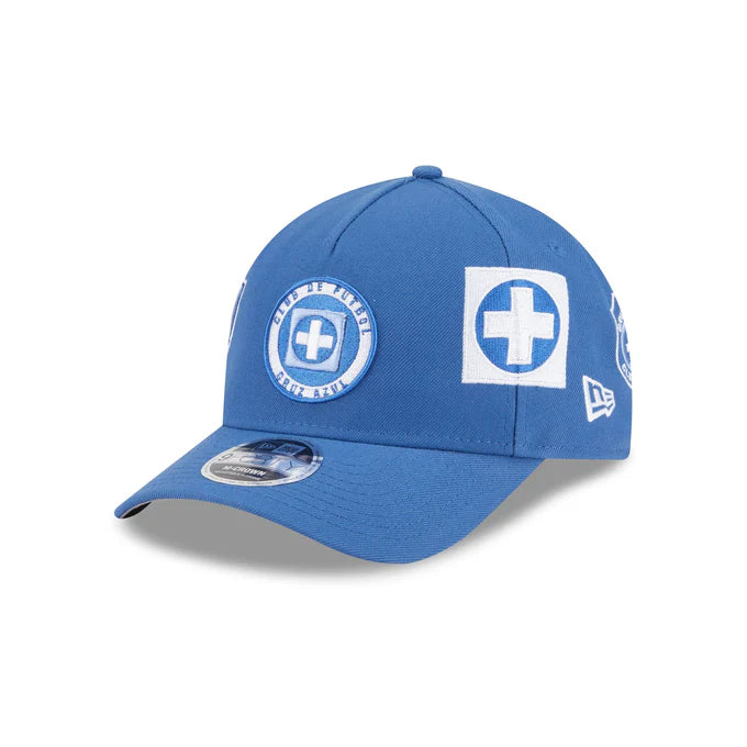 New Era Cruz Azul All League 9FORTY M-Crown A-Frame Adjustable Hat-Indigo
