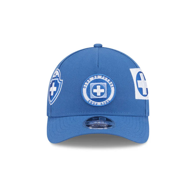 New Era Cruz Azul All League 9FORTY M-Crown A-Frame Adjustable Hat-Indigo
