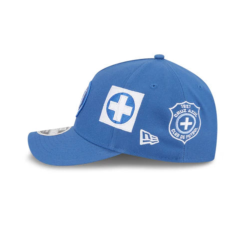New Era Cruz Azul All League 9FORTY M-Crown A-Frame Adjustable Hat-Indigo